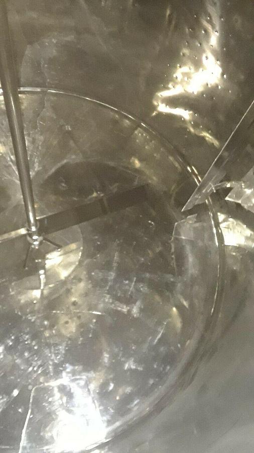 Used 1,200 Gallon Stainless Steel Jacketed Mix Tank, Manufactured 2016