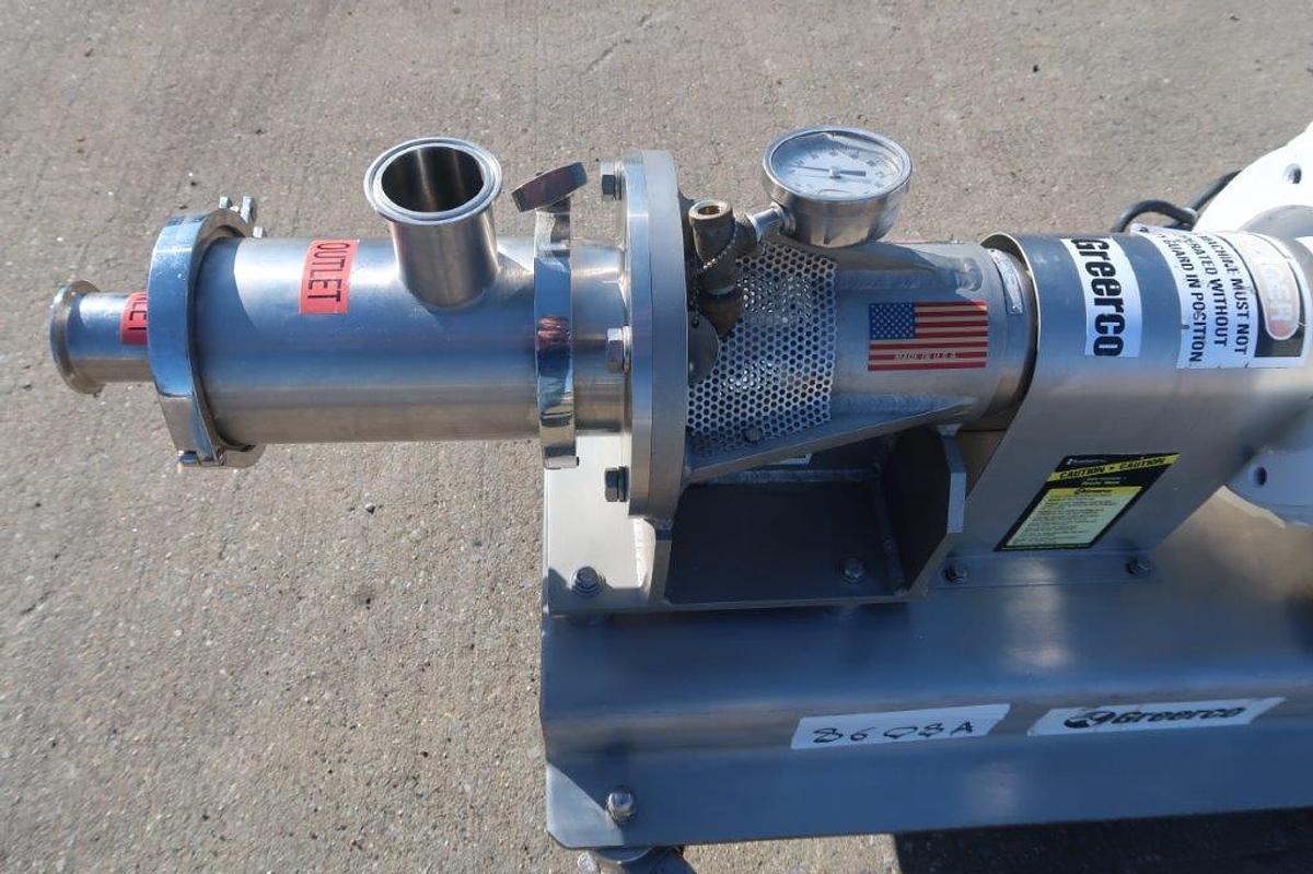 Used Greerco 4 In. Sanitary Pipeline Homogenizing Mixer, Portable