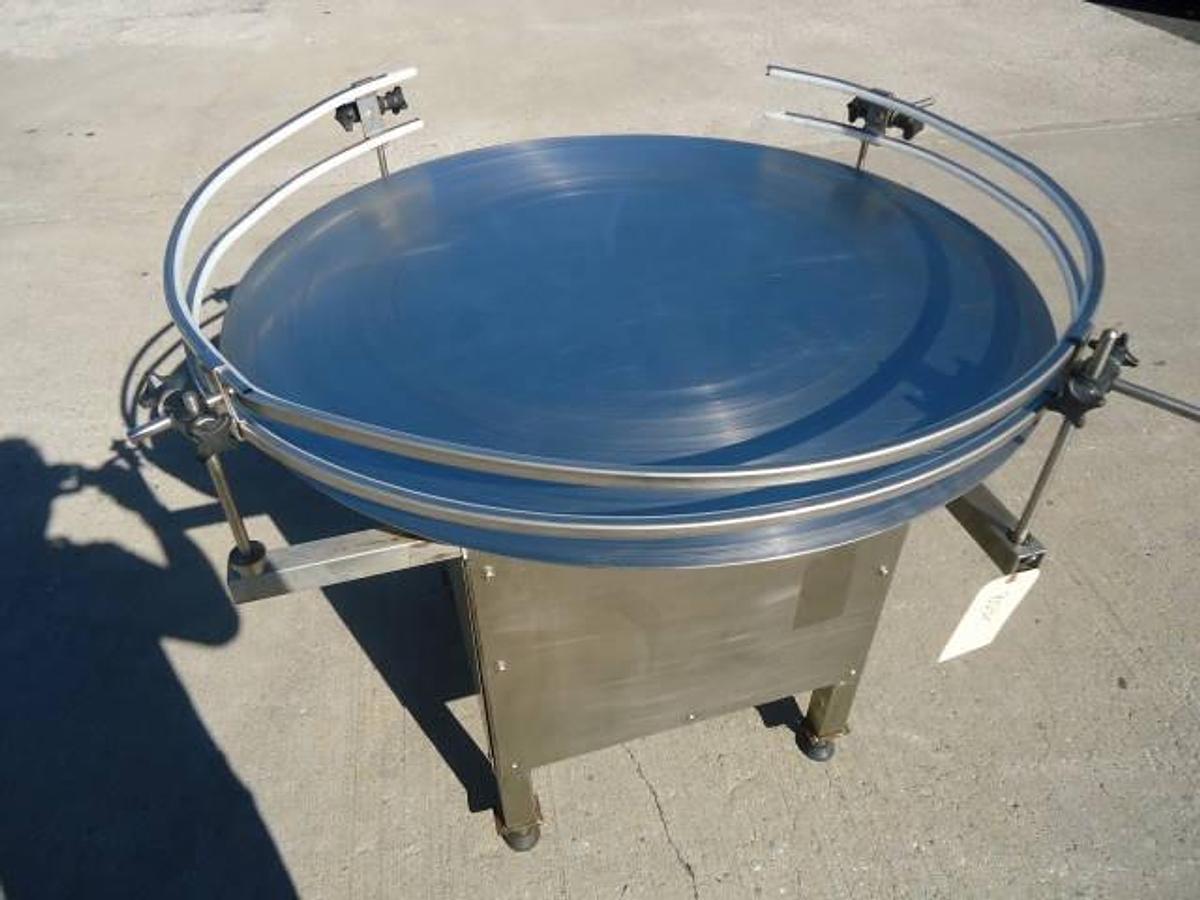Used KISS 42 In. Diameter Rotary Unscrambling/Accumulating Table, Vari Speed