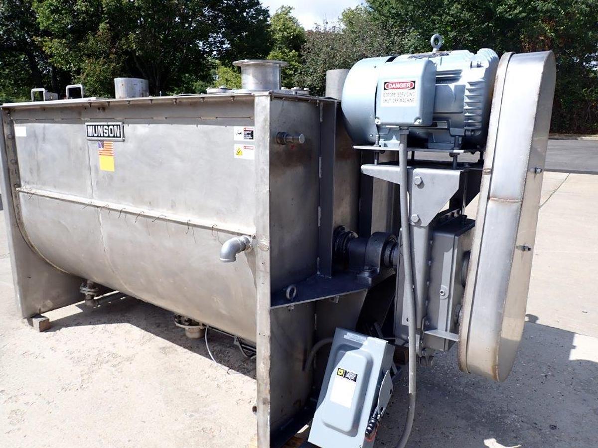Used 65 Cu. Ft. Munson Stainless Steel Double Ribbon Blender, Jacketed