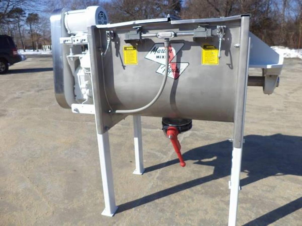 Used 10 cu. ft. Marion stainless steel paddle mixer, center bottom discharge