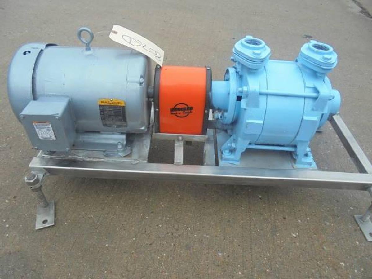 Used Travaini 40-150/C/GH Vacuum Pump, 7-1/2 HP Motor