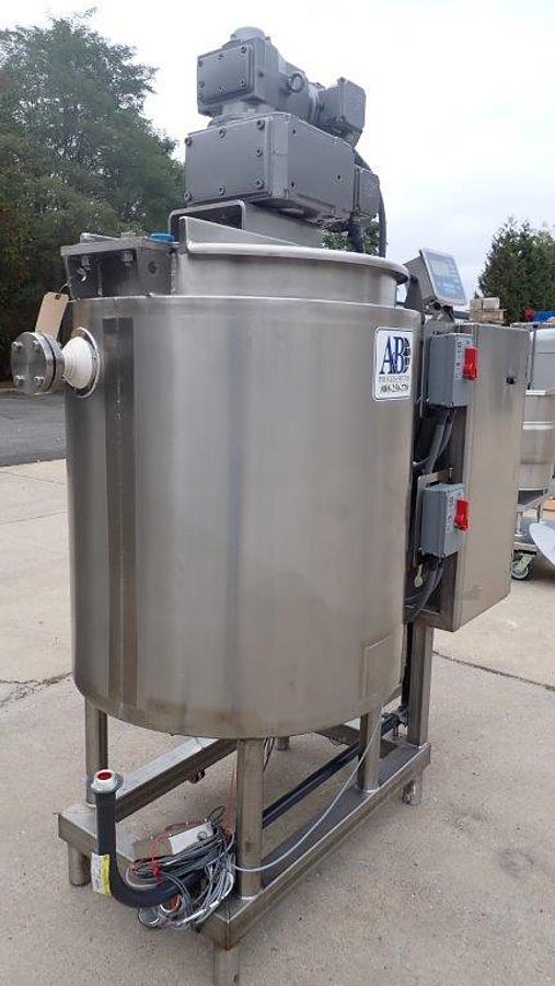 Used A & B Process 100 Gal Dual Action 316L Scraper Kettle, 150 PSI Jacket