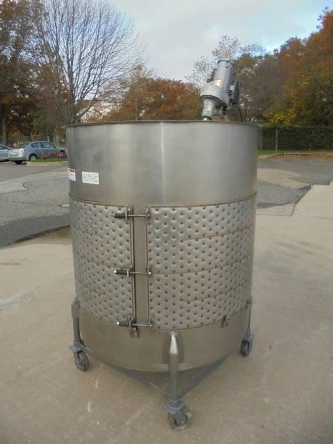 Used 500 Gal Viatec/Chem-Tek 316 SS Mix Tank, Dimple Jacketed Panels