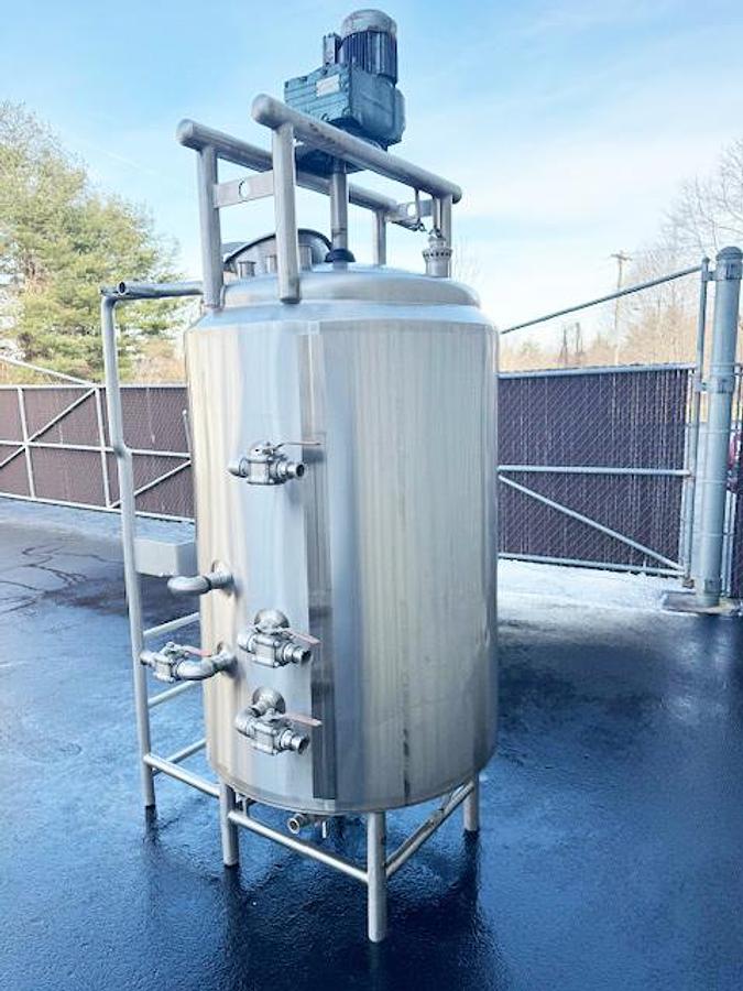Used A&B Process 250 Gal Sanitary Jacketed Tank, Scraper, 316L