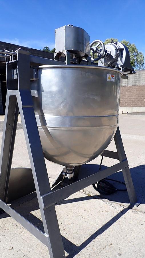 Used 125 Gallon Lee Stainless Jacketed Double Motion Kettle