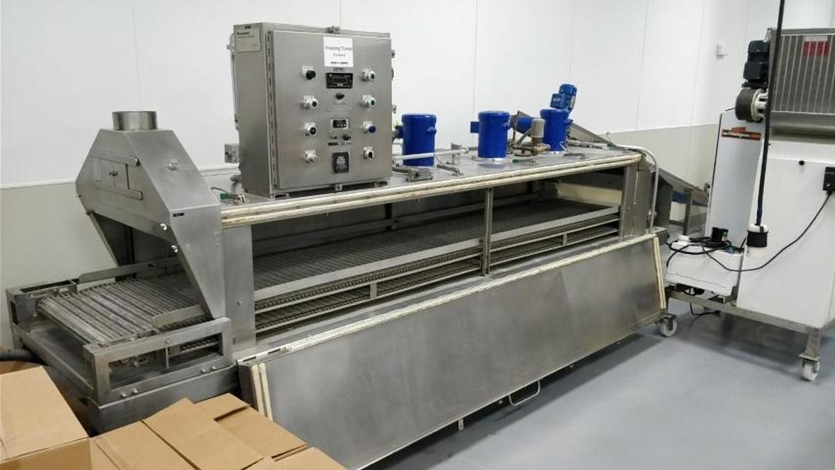 Used Kryospray Model 2150 Freeze Tunnel, 13 Ft. Long