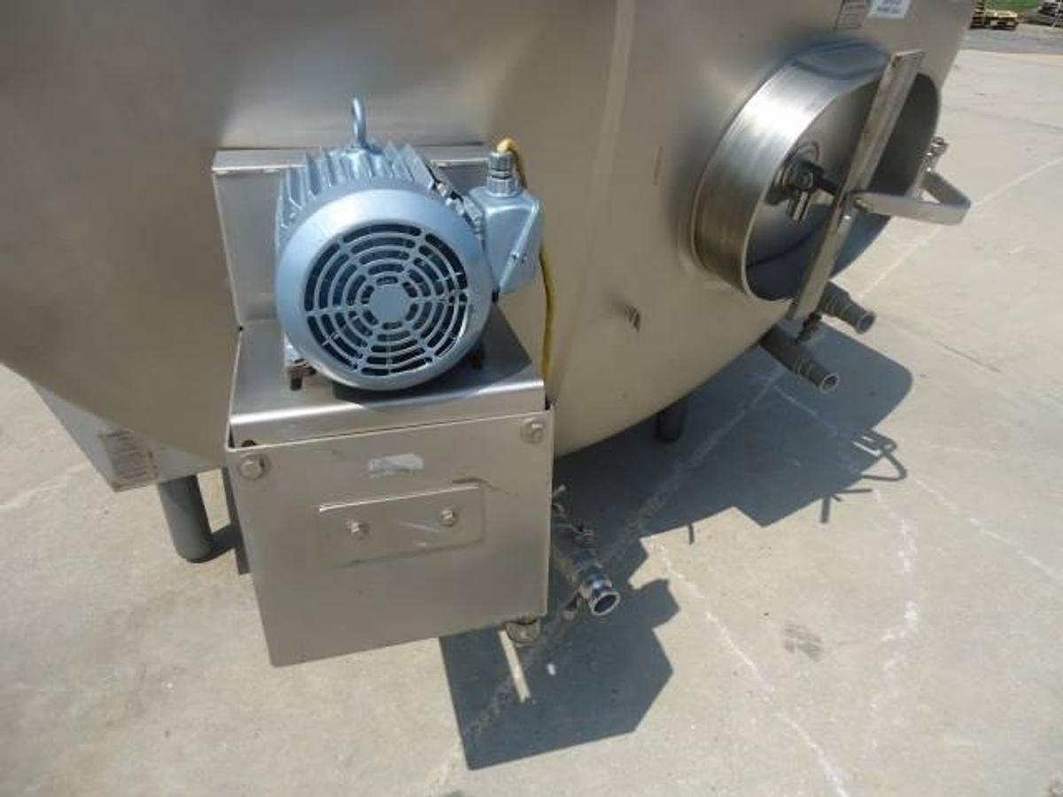 Used 2,500 Gallon Cherry Burrell Stainless Steel Horizontal Mix Tank