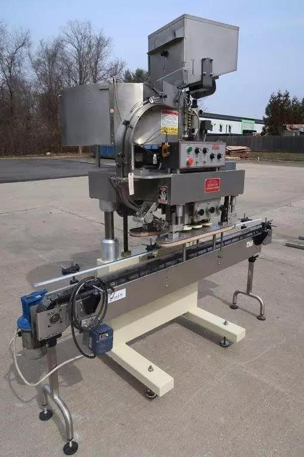 Used Kaps-All Automatic Liquid Filling Line with Capper, Cleaner, Rotary Tables