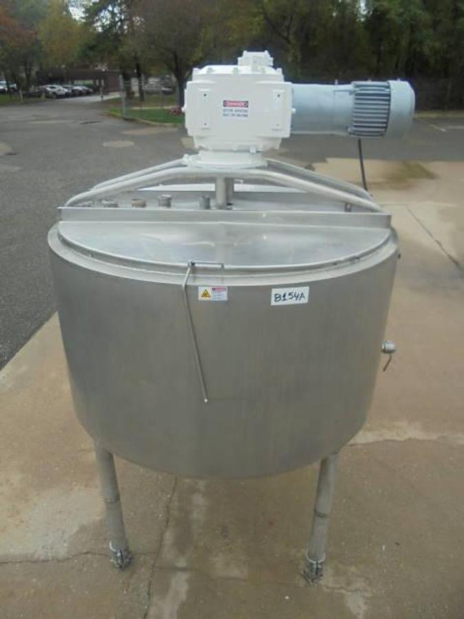 Used 600 Gallon Mueller Scrape Surface Cone Bottom Mix Kettle, 90PSI Jacket