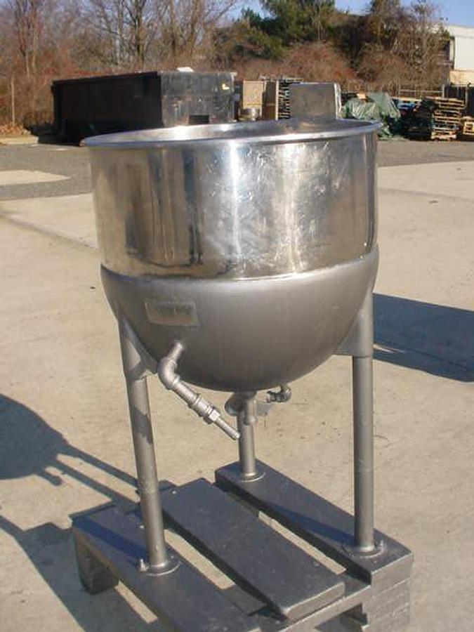 Used 40 Gallon Lee Stainless Kettle, 40 Psi, Jacketed