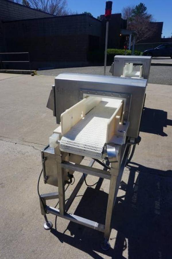 Used Safeline 11-3/4 In. X 5-7/8 In. Stainless Steel Conveyorized Metal Detector