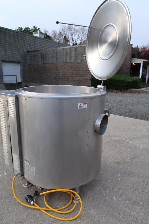 Used 80 Gallon Market Forge Stainless Self-Contained Jacketed Gas Fired Kettle