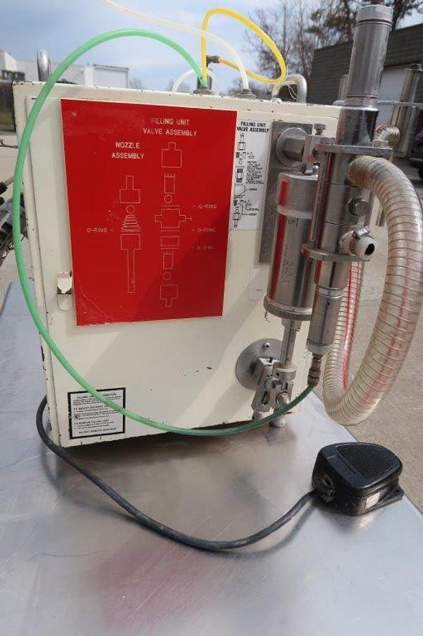 Used Filamatic DAB-8 Tabletop Two Head Piston Filler, 260cc