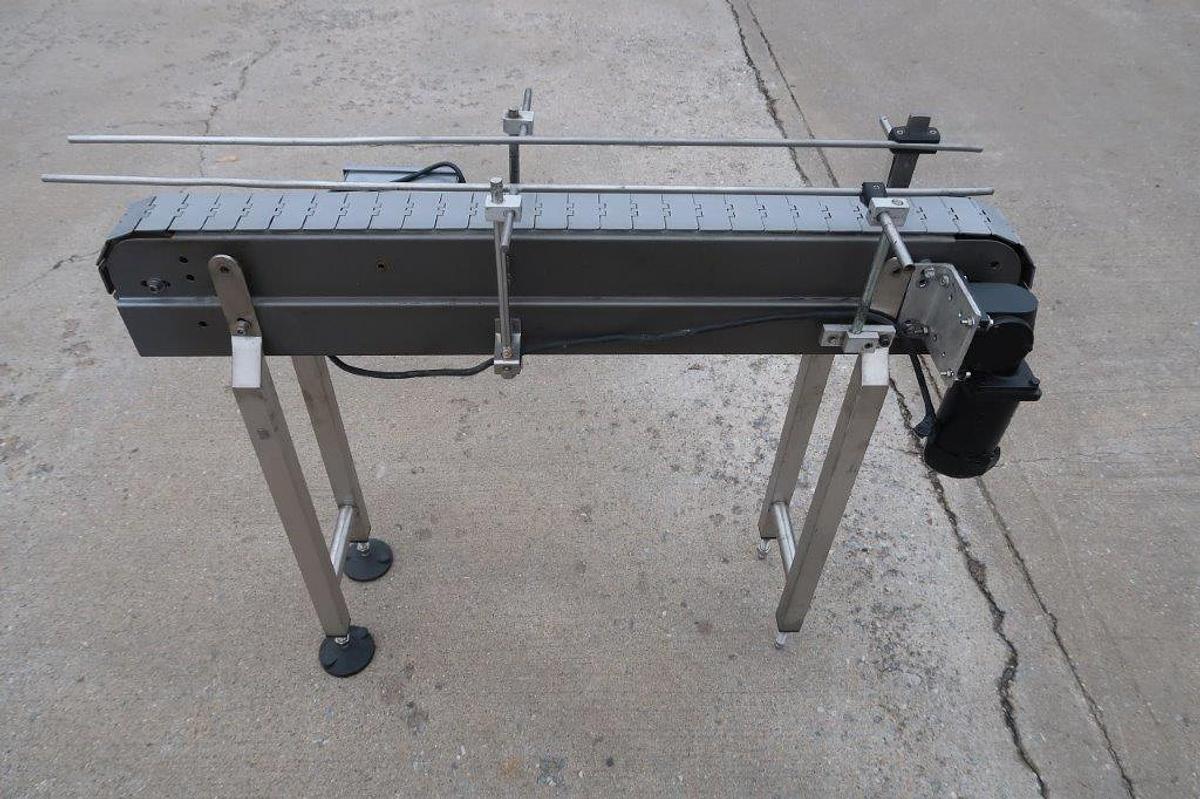 Used 3-1/4 In. Wide X 45 In. Long Conveyor, Variable Speed