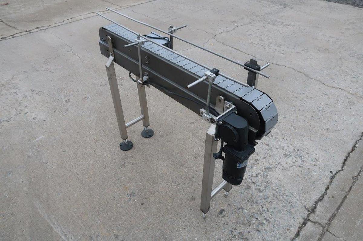 Used 3-1/4 In. Wide X 45 In. Long Conveyor, Variable Speed