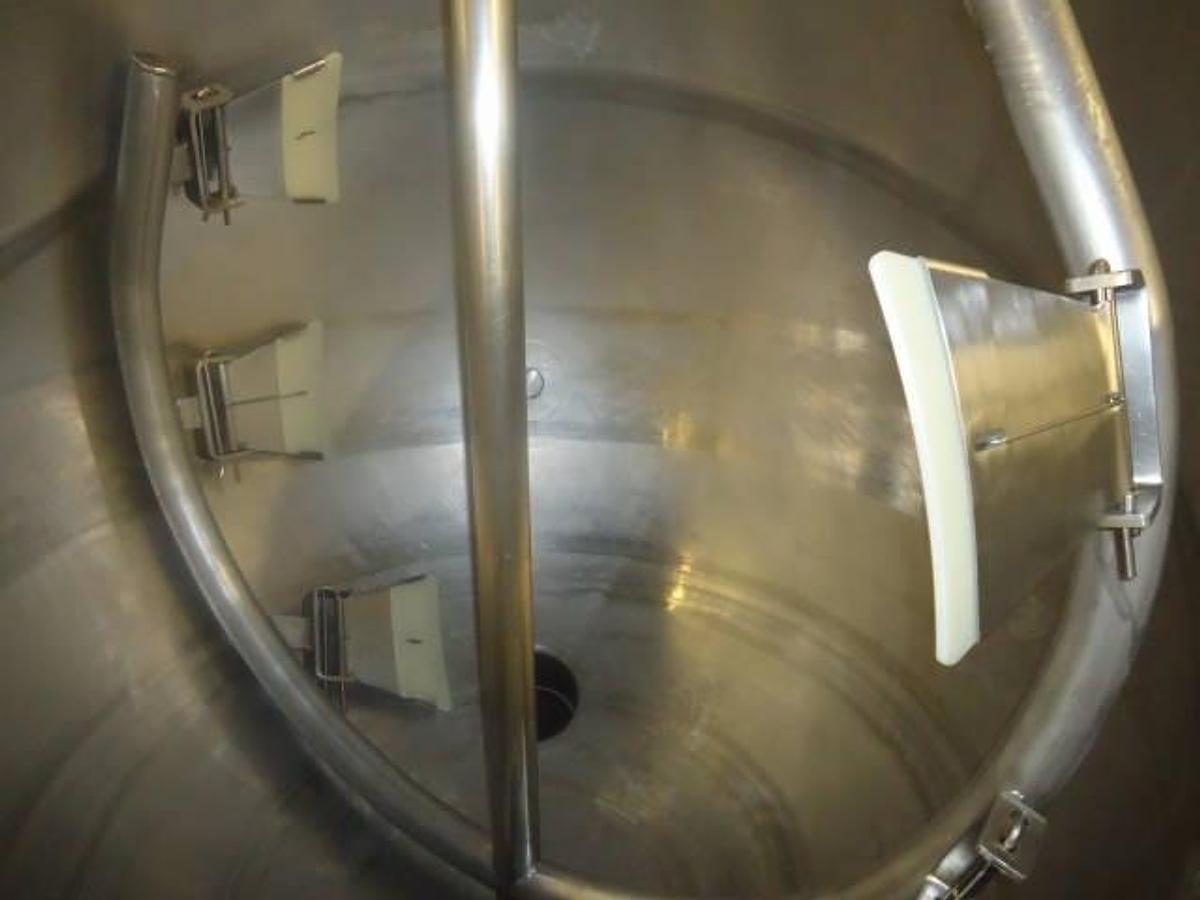 Used 350 Gallon Hamilton 316 Stainless Hemispherical Inclined Agitated Kettle, 110 Psi Jacket