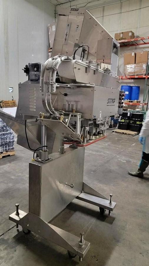 Used Surekap SK6000-BF6 Six Spindler Screw Capper with Elevator, Stainless