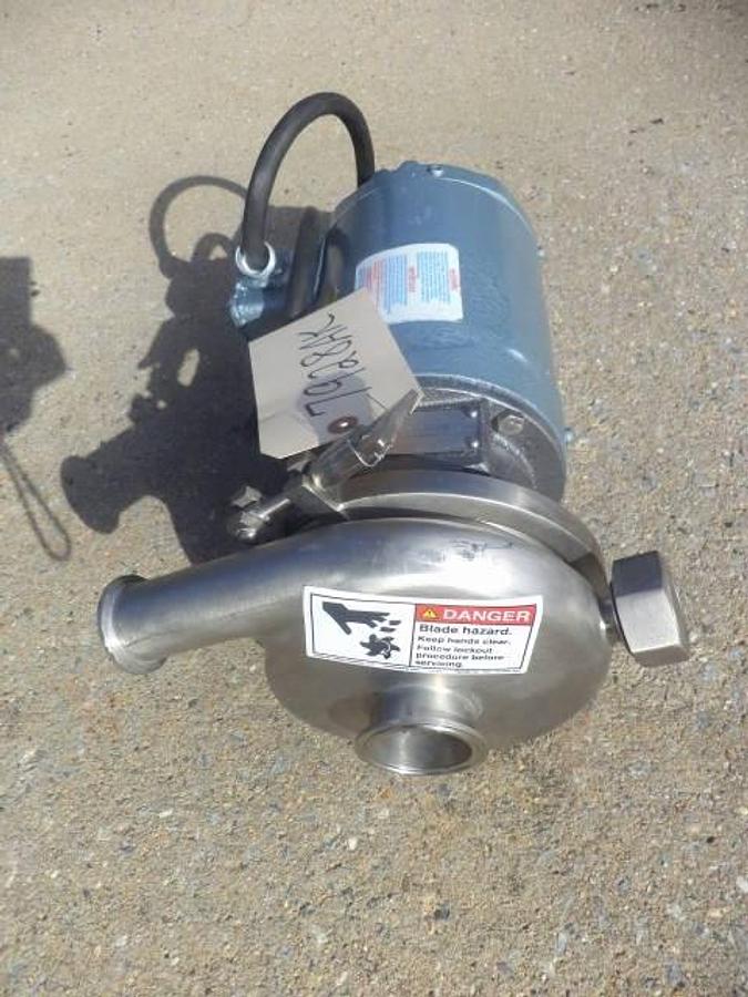 Used Crepaco 2 in. x 1-1/2 in. SS Sanitary Centrifugal Pump, 3/4HP