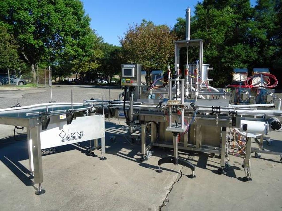 Used Oden “Servo/Fill” Four Head Stainless Modular Automatic Filling System, UNUSED