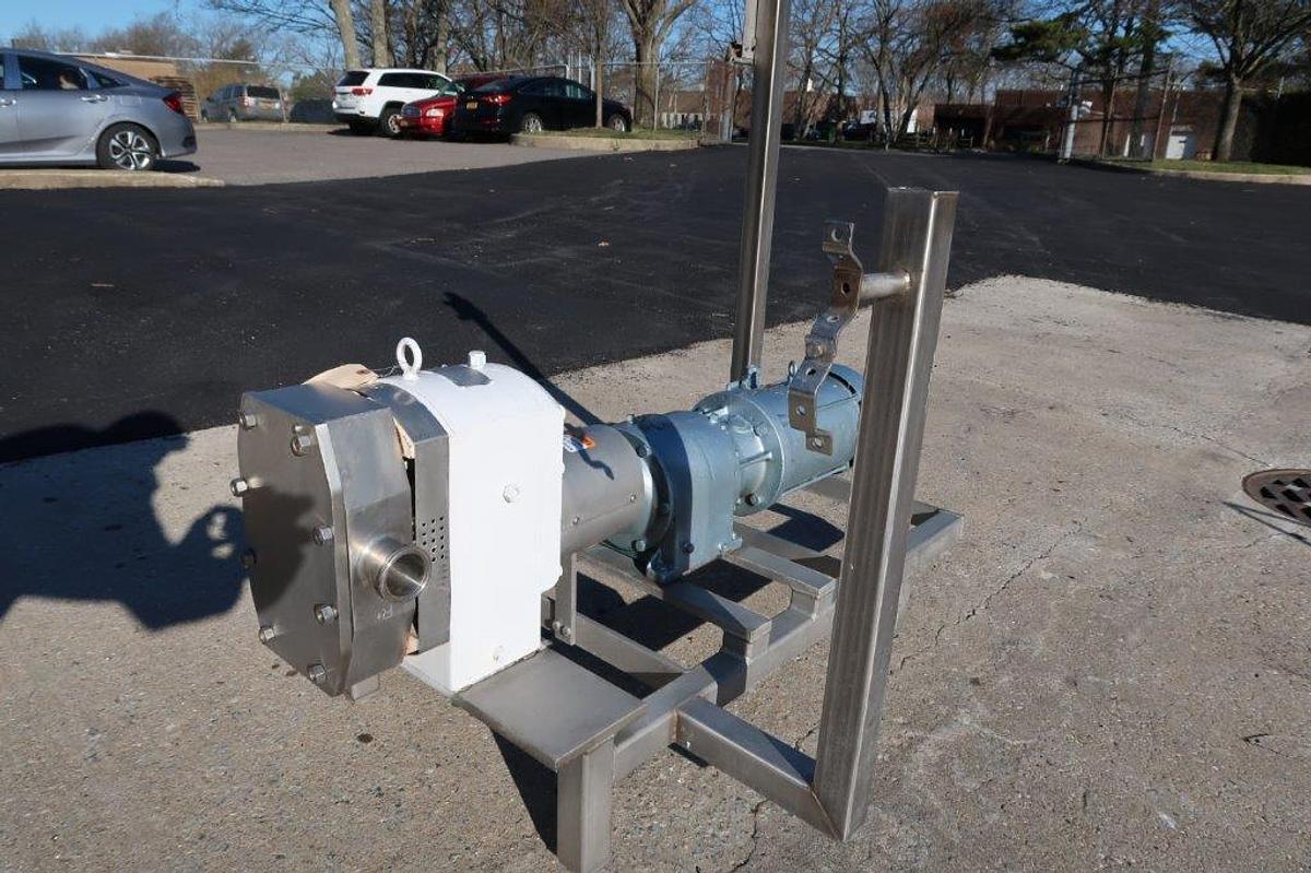Used APV 2 In. X 2 In. Stainless Positive Displacement Pump, 5HP