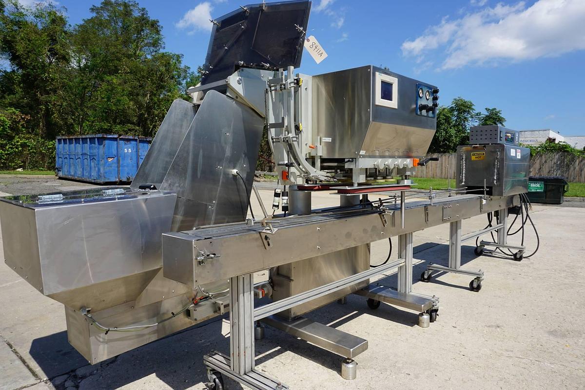 Used DL Tech Eight Spindle Automatic Screw Capper, 200 per Minute