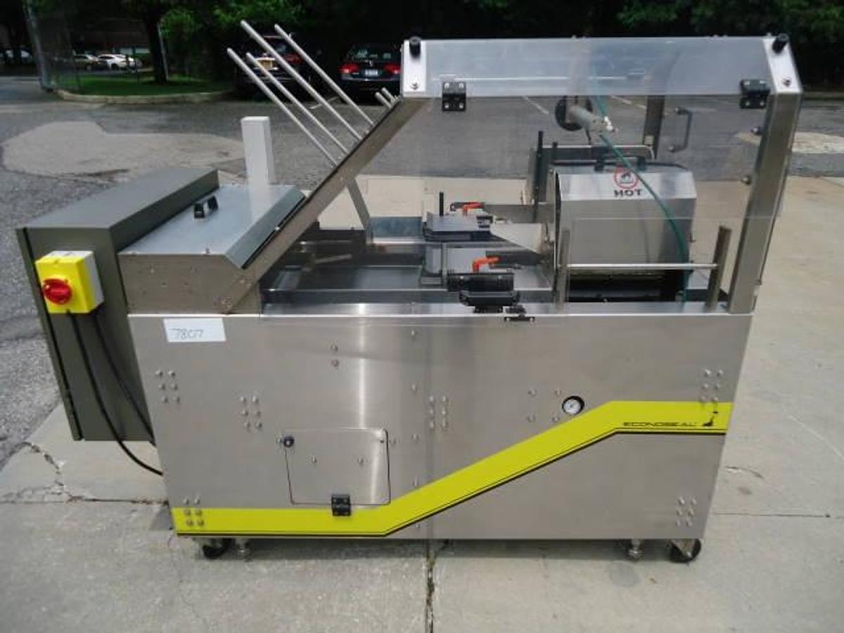 Used Econoseal E2000 Cartoner With Hot Melt, Stainless Steel