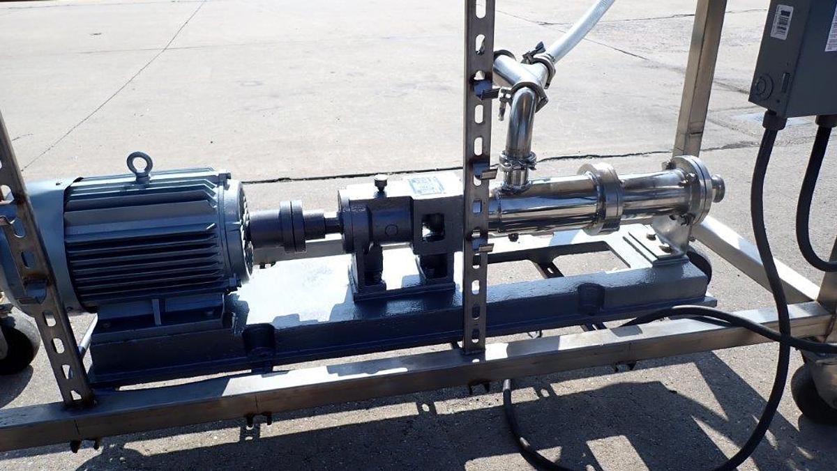 Used Wen Zhuo 2 In. X 2 In. Stainless Progressive Cavity Positive Displacement Pump