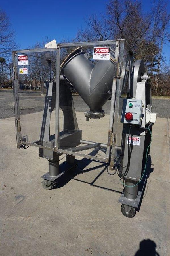 Used Patterson Kelley 2 Cu.Ft. Stainless Steel “V” Blender, Portable