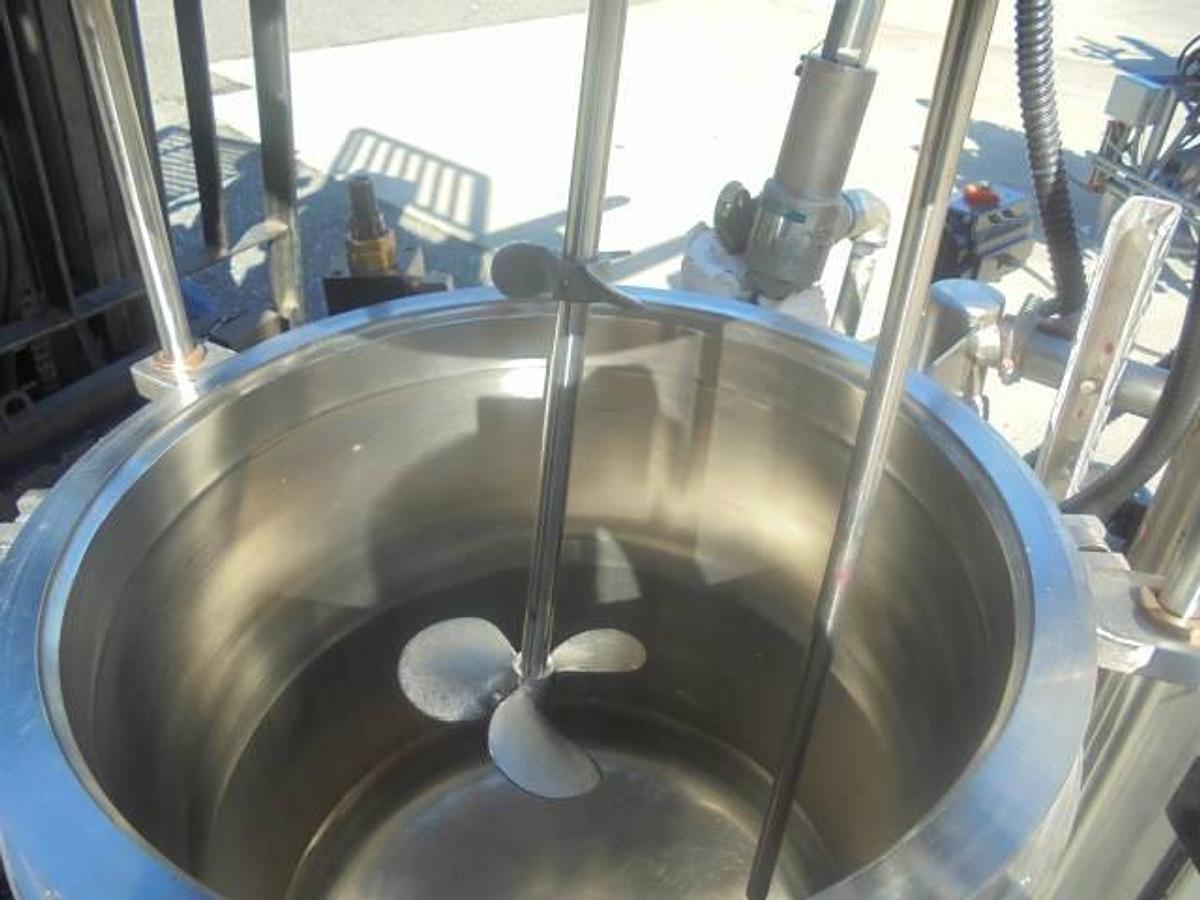 Used 11 Gallon Cherry Burrel 316 Stainless Steel Jacketed Pressurized Kettle/Reactor, Lift Out Agitation