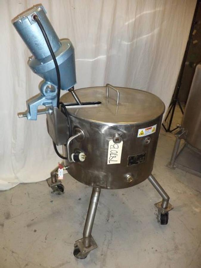 Used 35 Gallon Cherry Burrell 316SS mix kettle, 75 PSI jacket, portable