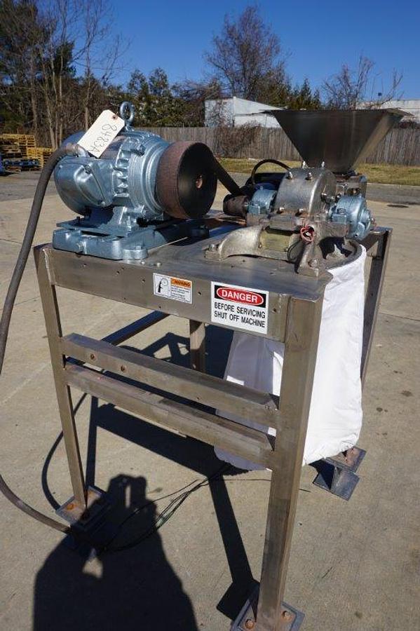 Used Mikro 1SH Stainless Hammermill/Pulverizer, Stirrup Hammers, XP Motor