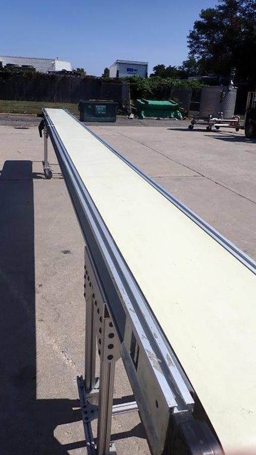Used Axmann 12 In. Wide x 20 Ft. Long Motorized Belt Conveyor