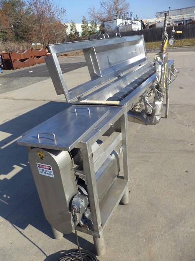 Used Damrow Brothers 15 In. X 120 In. SS  Screw Cooker, Steam Injection