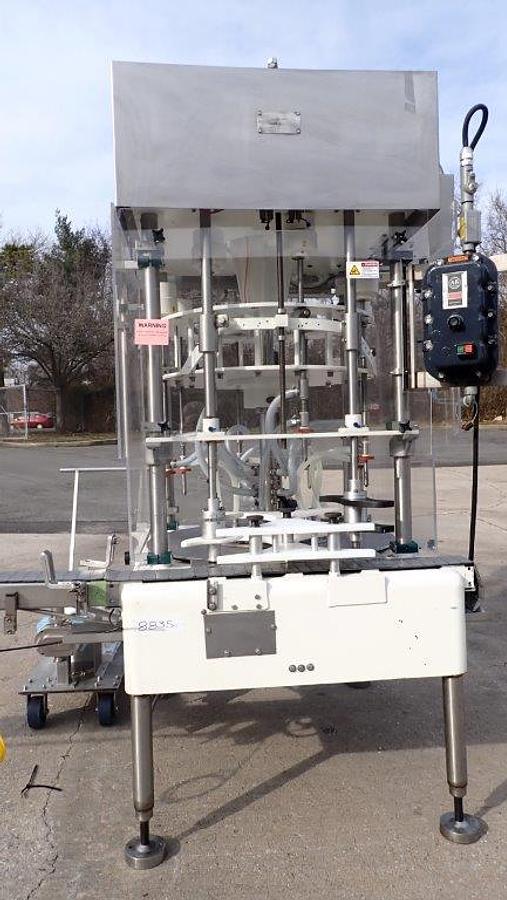 Used MRM 8 Spout Rotary Pressure Gravity Filler, XP