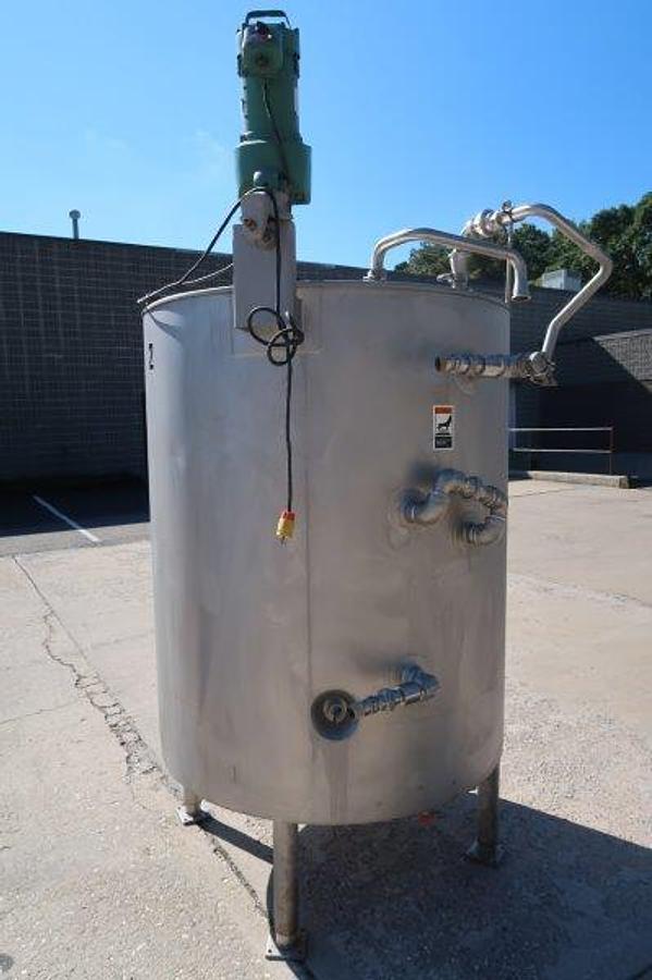 Used 300 Gallon Walker SS Mixing Tank, 75 PSI Jacket