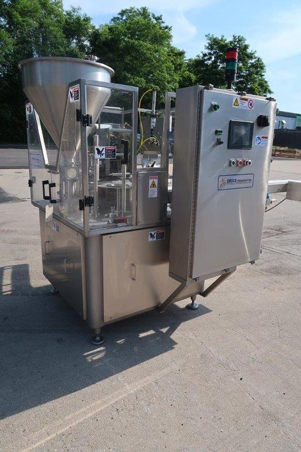 Used Orics R50 Rotary Cup Filling, Sealing and Lidding Machine