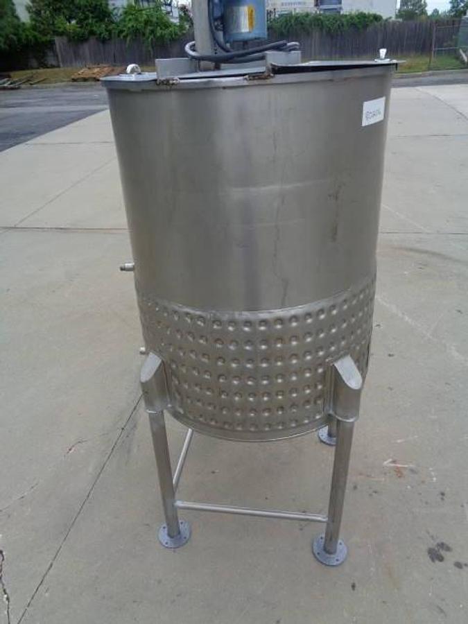 Used 225 Gallon Cora Stainless Dimple Jacketed Mix Tank