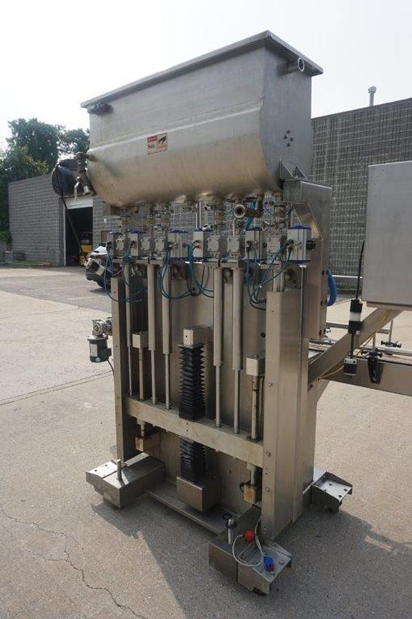 Used Acasi 6 Piston Fully Automatic Filling Machine, Suitable For Hot Filling