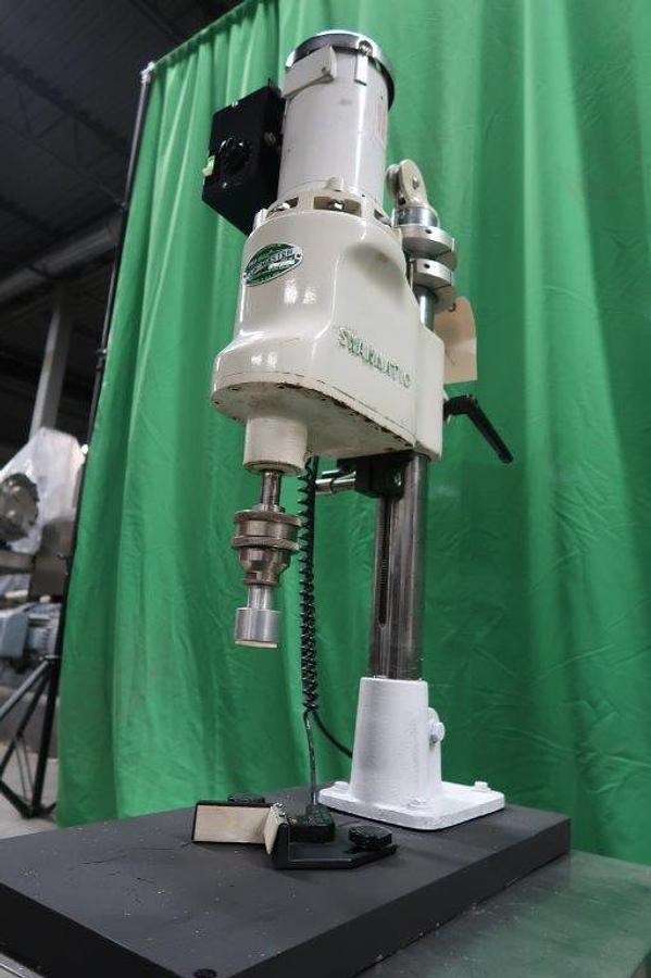 Used Swanmatic C300 Tabletop Semi-Automatic Capper, Single Phase Electric