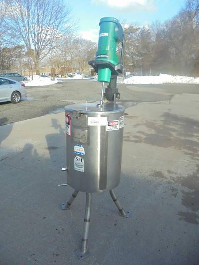 Used 15 Gallon SFI Stainless Steel Jacketed Mix kettle, 150 PSI Jacket