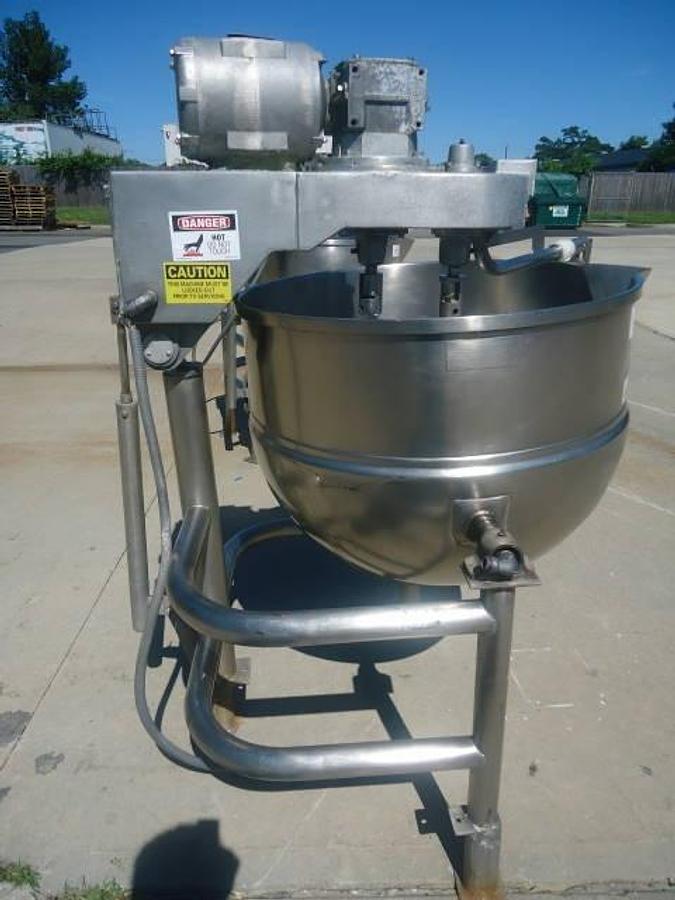 Used 80 Gallon Groen Twin Action Jacketed Mix Kettle, Tilting-
