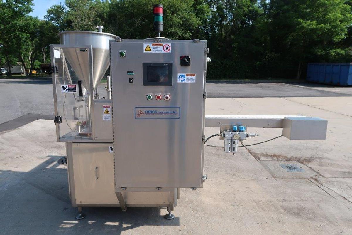 Used Orics R50 Rotary Cup Filling, Sealing and Lidding Machine
