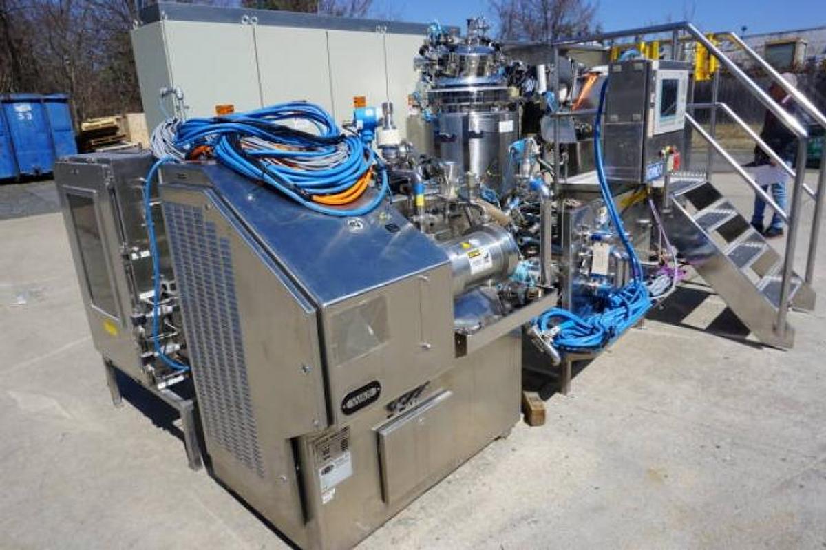 Used Krieger/Dyno-Mill Blending & Pulverizing Skid For Cosmetic Preparations