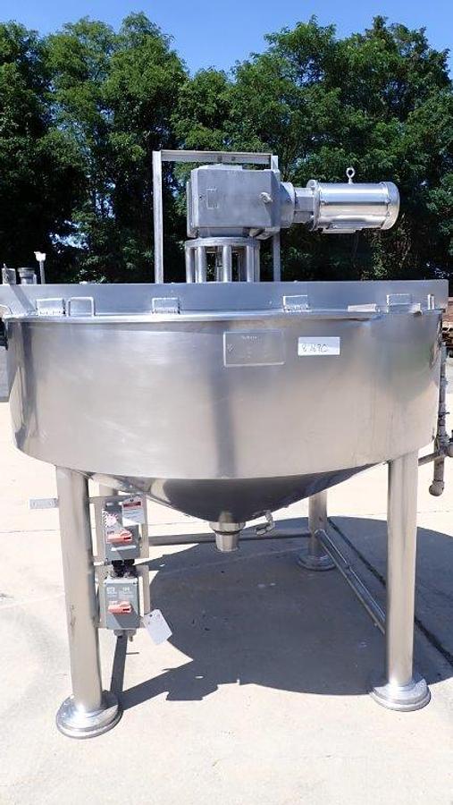 Used 300 Gallon Lee 316SS Agitated Jacketed Cooker/Cooler, 100 PSI