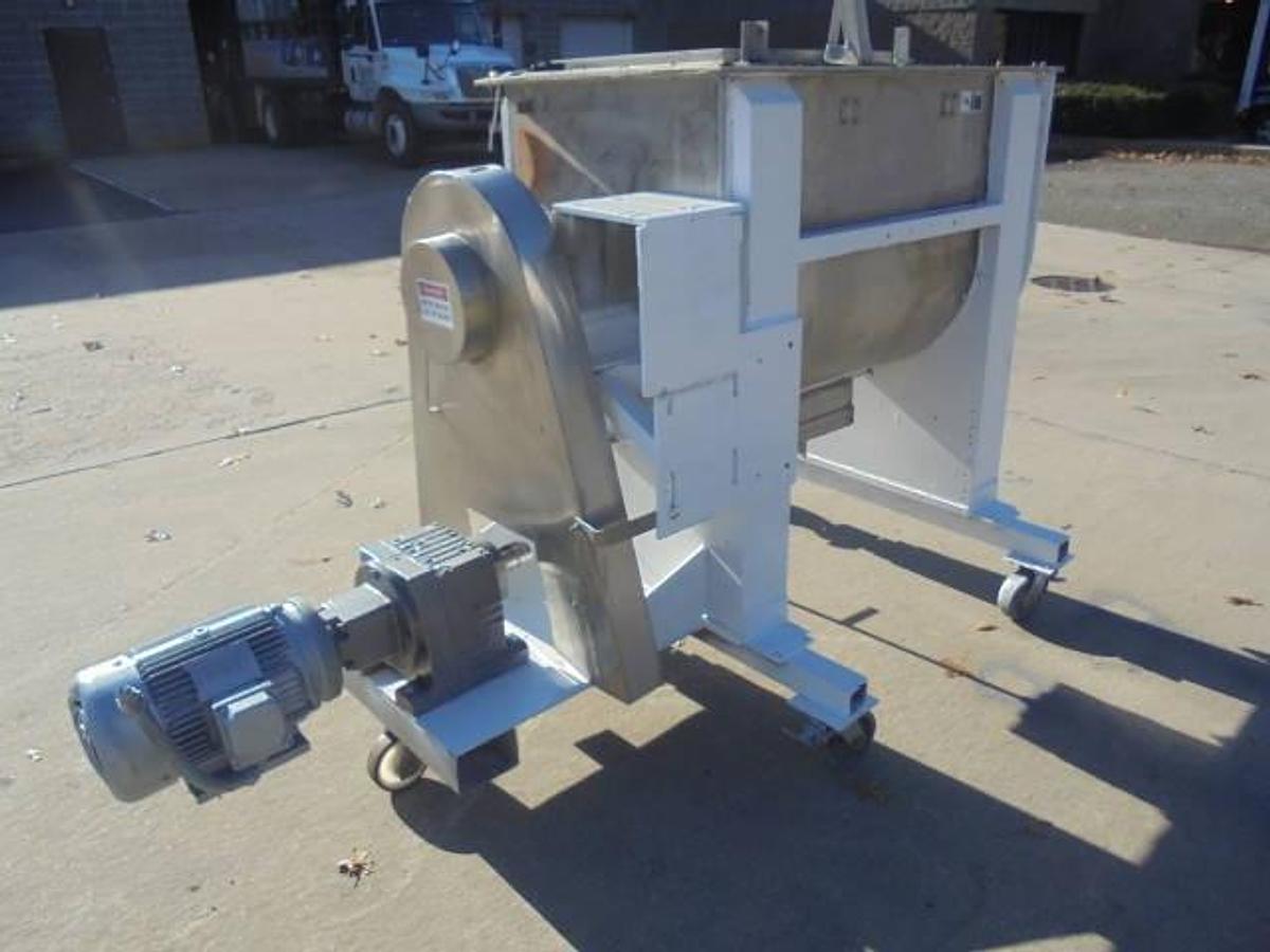 Used 15 Cu. Ft. Stainless Double Ribbon Blender, Portable