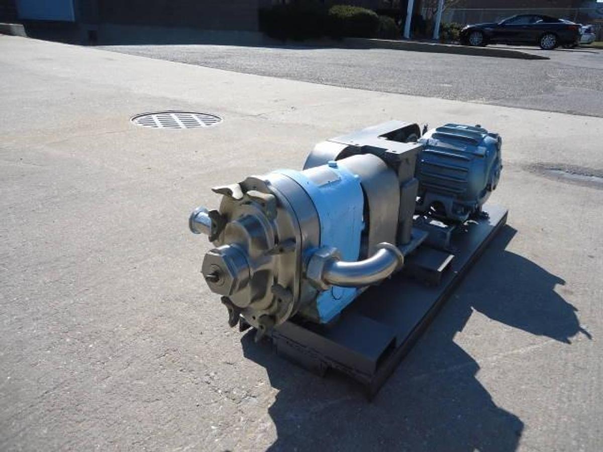 Used Waukesha Size 25 Stainless Steel Positive Displacement Pump, 1 Hp