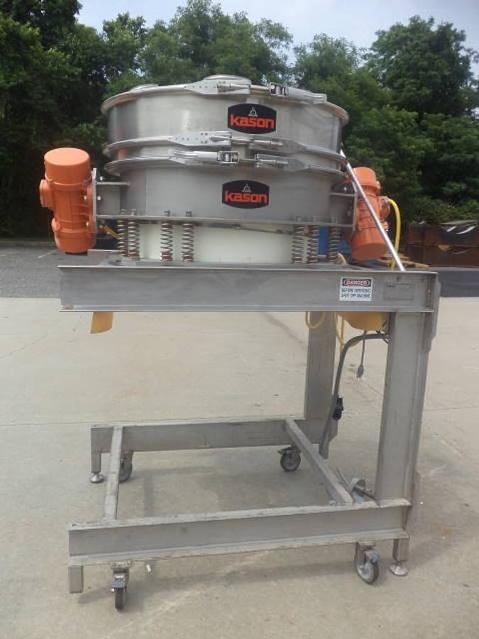 Used Kason Model K40-FT-SS High Throughput Single Deck Vibroscreen Low-profile Scalper/Screener/Sifter