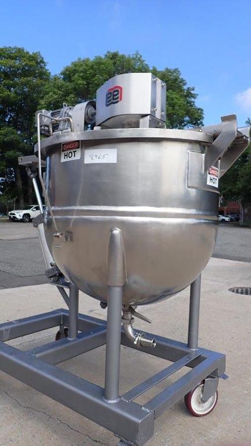 Used 100 Gallon Lee SS Double Motion Kettle, Tilt-Out Agitator