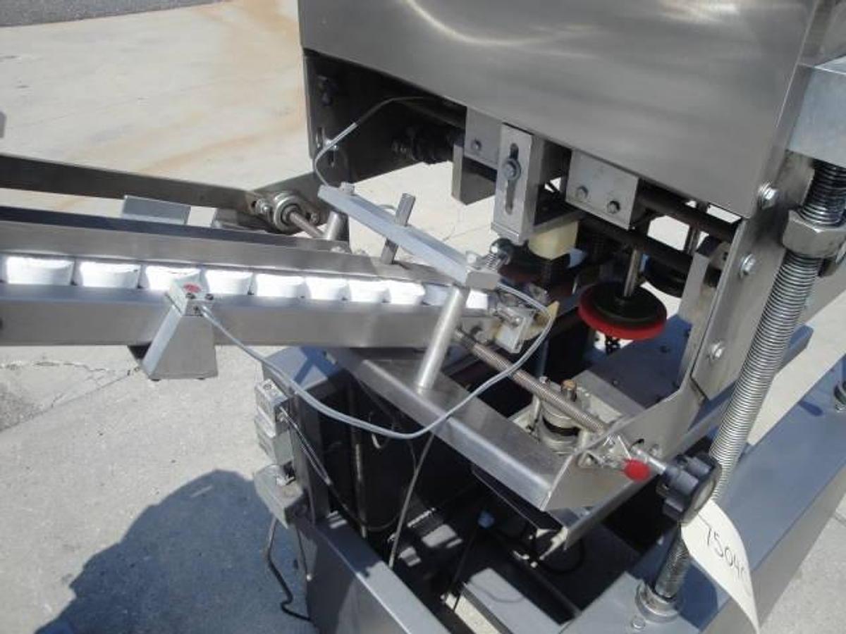 Used Elf Four Spindle Adjustable Capper With Bowl Feeder